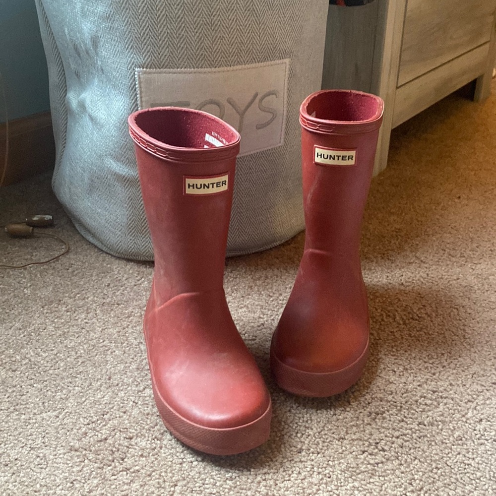 Toddler red Hunter boots